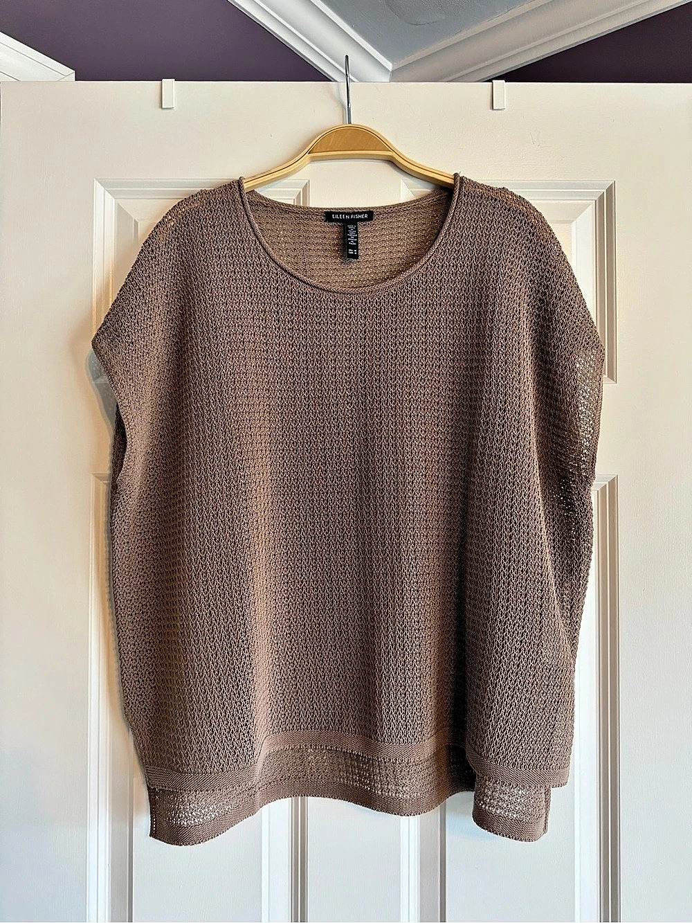 Eileen Fisher Open Knit Crew Neck Sweater